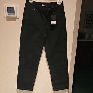 The Kooples Women's Black High Rise Jeans 27 Measurements are 30×27 10.5